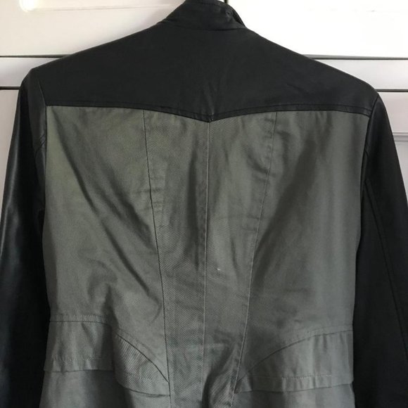 Biker Style Back & Green Jacket - Picture 2 of 4